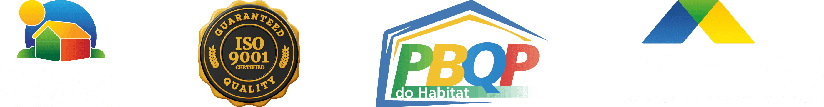Certificações institucionais: Minha Casa Minha Vida, ISO 9001, PBQP do Habitat, AGEHAB
